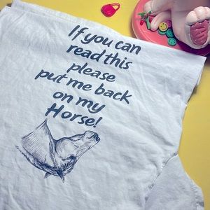 ‘Put Me Back On My Horse!’ Shirt 🐴 Unique white heavy cotton gildan tee